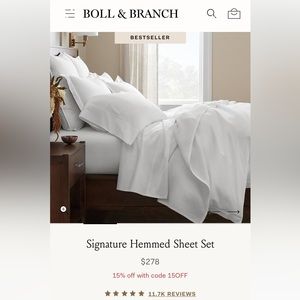 Boll & Branch Queen Hemmed Sheet Set